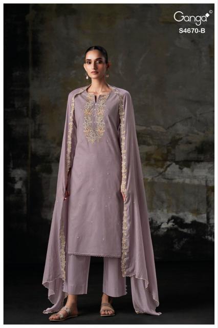 Ganga piyasha 4670 dye and tye dress material wholesale